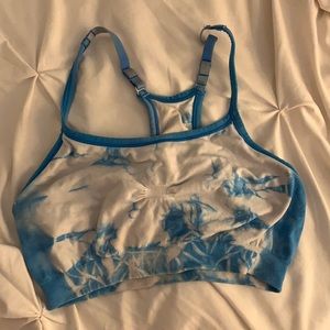 Tye dye blue bra
